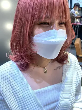 ミディアム 水田 希のヘアスタイル