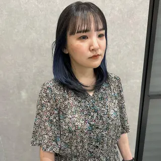 ミディアム カラー はちすか るかのヘアスタイル