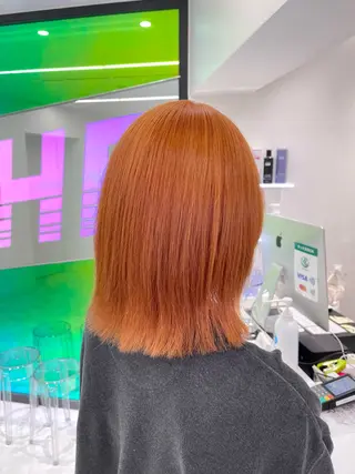 ミディアム カラー 🤍💕ブリーチカラ ーAyaka💕🤍のヘアスタイル