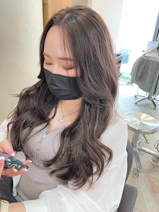 ロング カラー ウルフカット/ボブ りなのヘアスタイル