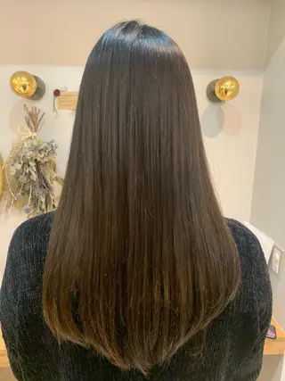 ミディアム カラー パーマ ぱつボブ/ ショート/YUKIのヘアスタイル