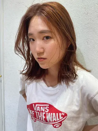 ミディアム カラー ヘアアレンジ パーマ指名No1 /namiのヘアスタイル