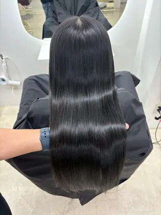 セミロング カラー 新宿/韓国ヘア/ 髪質改善ストレートのヘアスタイル