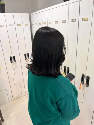 ミディアム ぷつっとボブ/ちゅる ピンク/mika☆のヘアスタイル