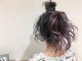 セミロング カラー ヘアアレンジ graxi'    グラシー所属・ブリーチ/ハイトーン SERINAのヘアスタイル