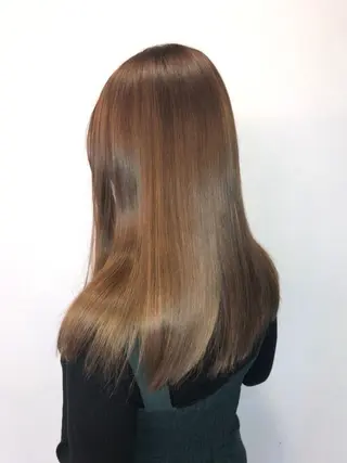 セミロング カラー 🌈外国風ハイライト こうたろうのヘアスタイル