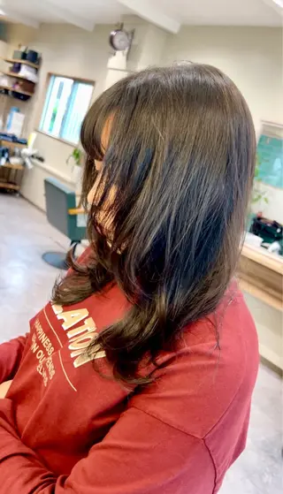 ロング ブリーチ/ストレート ダブルカラーtetoのヘアスタイル