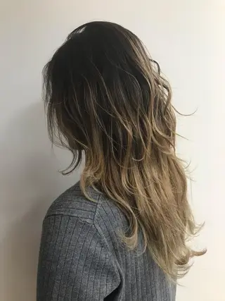 ロング カラー パーマ ヘアアレンジ メンズ キッズ ネイル マツエク・マツパ Lien 深井店のヘアスタイル