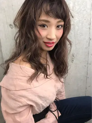 ミディアム stylist misakiのヘアスタイル