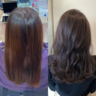 ロング カラー On所属・顔まわりカット🌟 くびれヘア/寺門遥輝のヘアスタイル