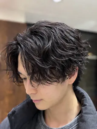 ミディアム パーマ メンズ 👊ケンシロウ👊 メンズパーマ特化のヘアスタイル