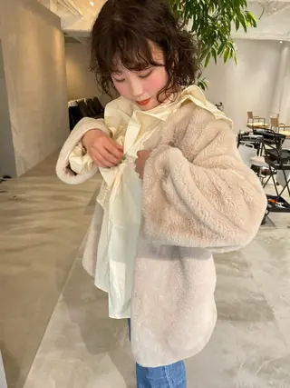 ミディアム パーマ tuna   トゥナ所属・藤川 暖士のヘアスタイル