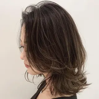ミディアム カラー ヘアアレンジ 指名支持率NO.1 スタイリストのヘアスタイル