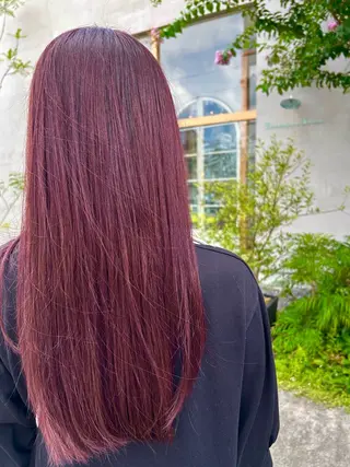 ロング カラー monami 鈴木 茉由奈のヘアスタイル