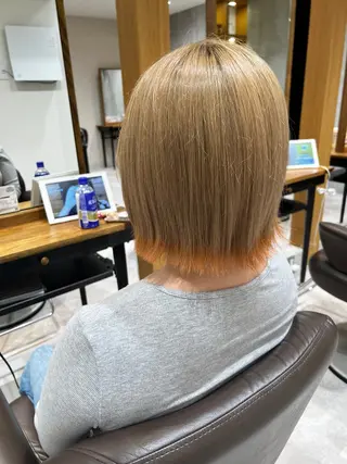 ショート カラー ブリーチ/艶カラー/ Chinatsuのヘアスタイル