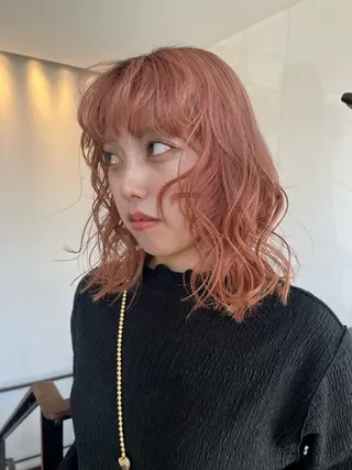 ミディアム カラー aya/メンズヘア/ メンズカット/ボブのヘアスタイル