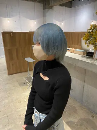 ショート カラー レイヤーカット/ ダブルカラーサクライのヘアスタイル