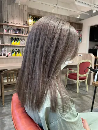 セミロング カラー ~tie.hair salon所属・Ryoka🌼倉敷/ ハイトーン/レイヤーのヘアスタイル