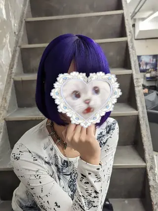カラー ミディアム 推しカラー🦉にじさ んじカラー🌈🕒✨のヘアスタイル