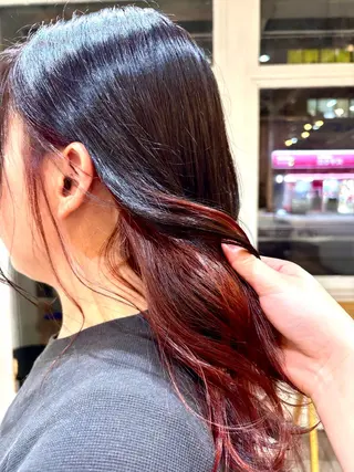 セミロング 🧸京橋Wカラー ほそいけいこ🧸のヘアスタイル