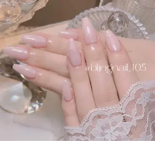 ネイル 23時まで❤︎韓国、 ワンホンネイルのネイルデザイン