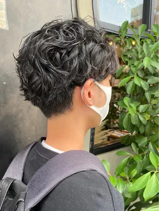 ショート パーマ メンズ 【扉gate】野崎 英幸のヘアスタイル