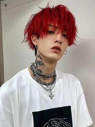 ミディアム メンズ メンズハイトーン メンズバレイヤージュのヘアスタイル