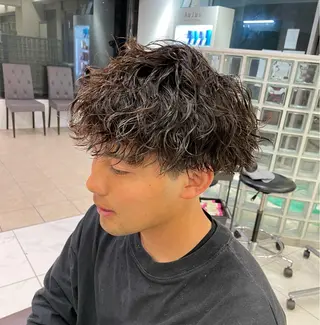 ショート パーマ メンズ 【メンズ特化】 池田大成✂︎のヘアスタイル