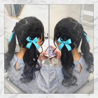 ロング ヘアアレンジ ヘアセット/着付け 𓇼 松本 夏美𓇼のヘアスタイル