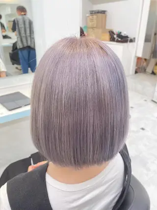ショート カラー ［銀座］淡色 ラベンダー🫧大村のヘアスタイル