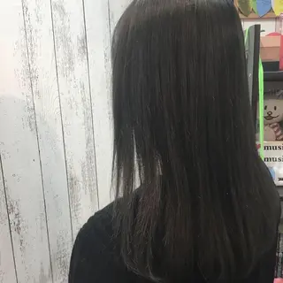 セミロング カラー パーマ 金崎 新吾のヘアスタイル