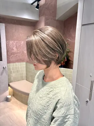 ショート 🩵縮毛矯正/ブリー チ/髪質改善/いつかのヘアスタイル