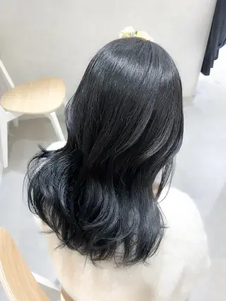 セミロング カラー 透明感カラー／韓国 レイヤーmomokaのヘアスタイル