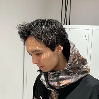 ショート パーマ メンズ メンズパーマ/波巻き 新潟/万代/夏芽🎀のヘアスタイル