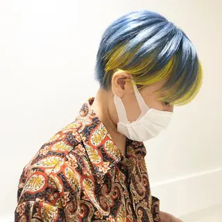 ショート カラー HOLON池袋所属・ウルフカット ハッシュカット/七海のヘアスタイル