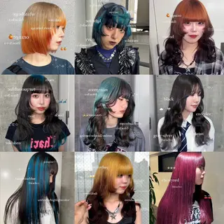 ロング カラー 💫miyu💫デザ インカラー/アレンジのヘアスタイル