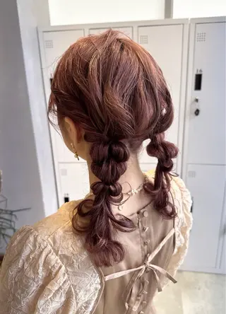 ヘアアレンジ 透明感カラー✨艶髪 制作🌱山根あゆみのヘアスタイル