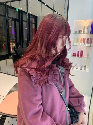 ロング カラー ハッシュカット/ハイ トーン/MANAMIのヘアスタイル