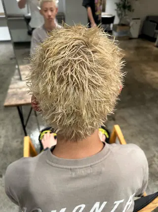 ショート カラー パーマ メンズ 【メンズ職人】 ✂️佐藤友のヘアスタイル