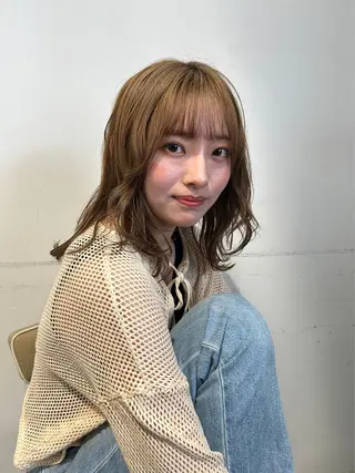 セミロング 西崎 満里奈のヘアスタイル