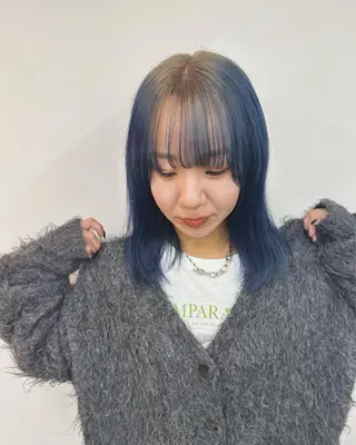 ミディアム カラー tonari所属・透明感カラー/中崎町 fukaのヘアスタイル