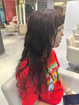 ロング パーマ コルソケーツー　梅田茶屋町(corso k-two)所属・🌿梅田パーマモデル 募集🌿三村さゆみのヘアスタイル