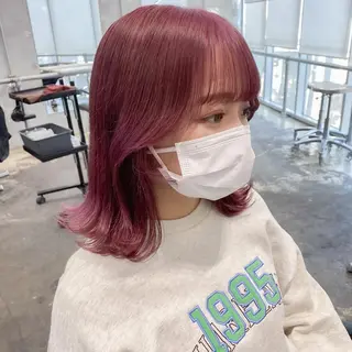ミディアム カラー 💗💗韓国レイヤー yu-ki💗💗のヘアスタイル