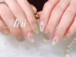 ネイル ネイルサロンAiri 長さ出し·シンプルのネイルデザイン