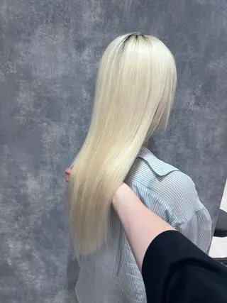 ロング カラー 👑垢抜け韓国ヘア ハッシュカット唯澄のヘアスタイル