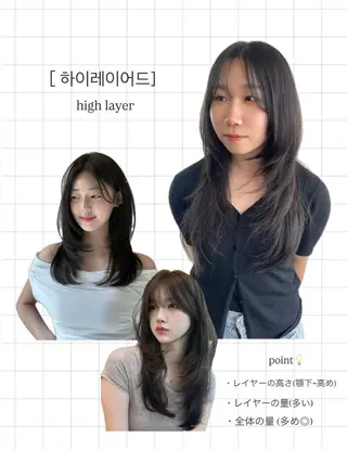 ロング 元平 未祐のヘアスタイル