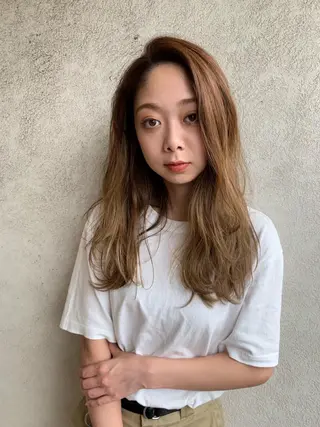 ロング カラー hub hair レイヤー/透明感のヘアスタイル