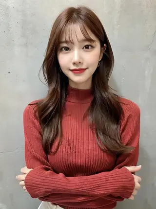 セミロング 髪質改善🇰🇷 レイヤーカット/梅田のヘアスタイル