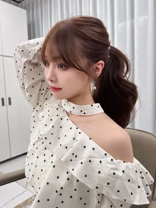 ロング kiti SAKAE所属・のり/顔まわり/韓国 /レイヤーカットのヘアスタイル