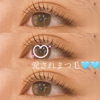 マツエク・マツパ 超透明感カラー🦋韓 国羽エクステ🪽🫧のヘアスタイル